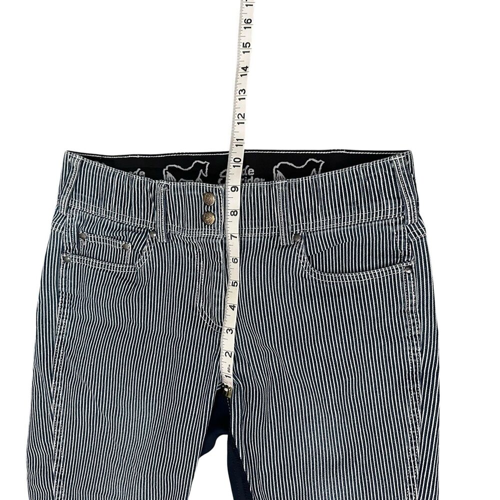 Goode Rider Full Seat Equestrian Riding Breeches Women’s 30L Blue Stripes 30x29 - Picture 6 of 10